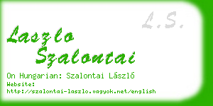 laszlo szalontai business card